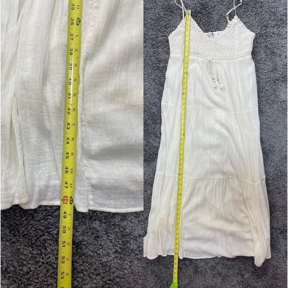 American Eagle Outfitters boho crochet tassels maxi dress women’s size L - Picture 15 of 17